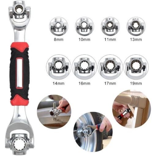 🔧✨ ¡La Llave Multifuncional 48 en 1 que reemplaza toda tu caja de herramientas!