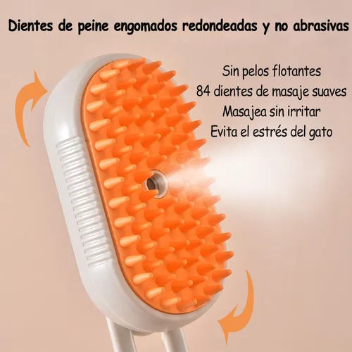 🐾✨ Cepillo Vapor Mascota Doble Espacio ¡Menos Pelo en Casa, Más Amor y Cuidado para tu Mascota! 💖