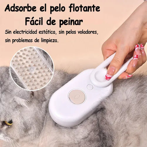 🐾✨ Cepillo Vapor Mascota Doble Espacio ¡Menos Pelo en Casa, Más Amor y Cuidado para tu Mascota! 💖
