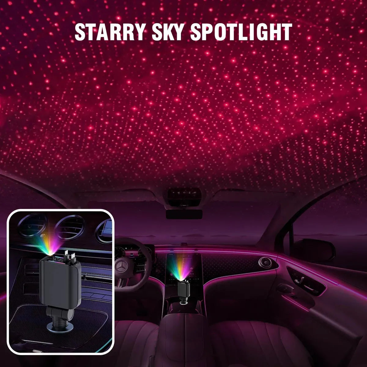 Cargador para carro 4 en 1 con laser