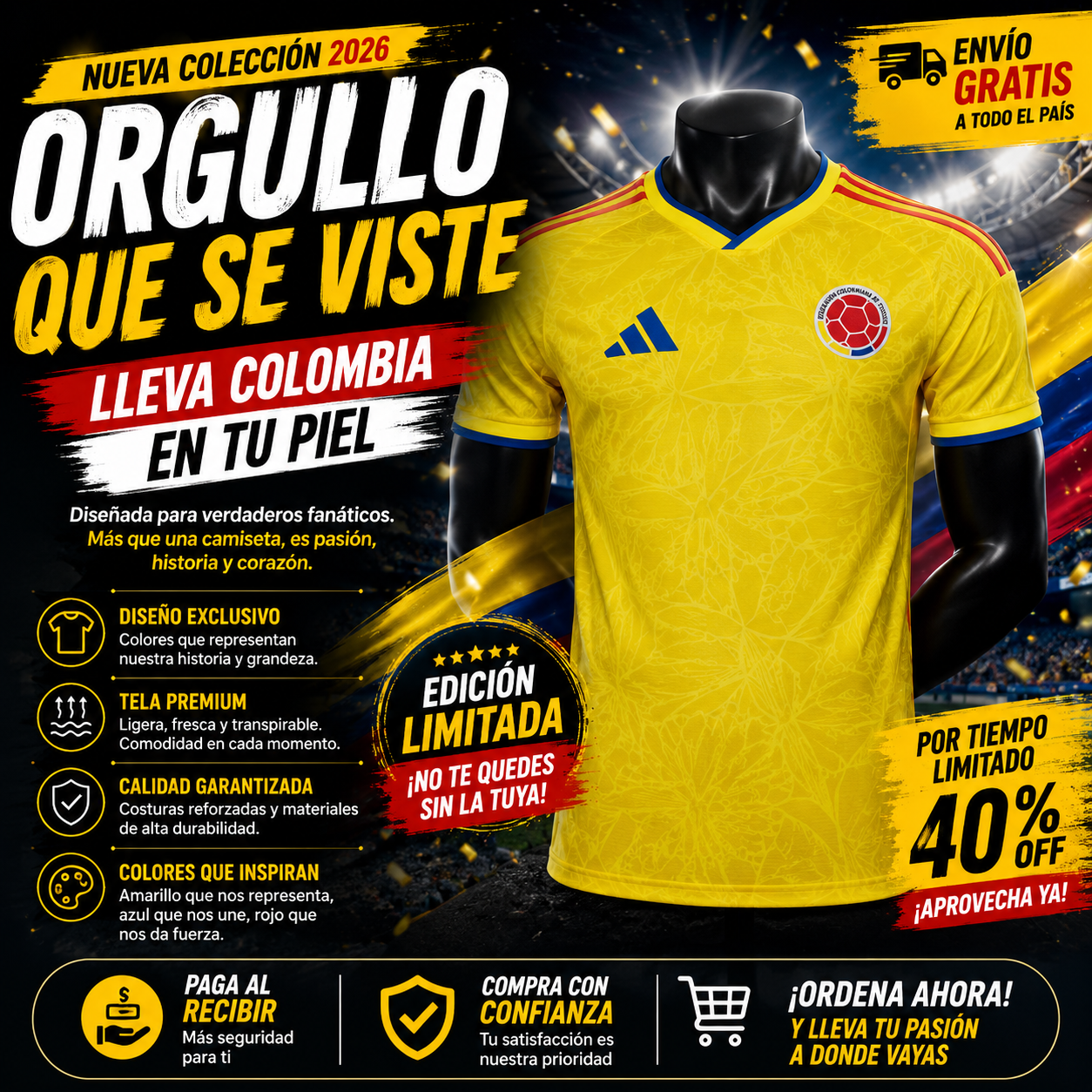 CAMISETA COLOMBIA 2026/ MUNDIAL